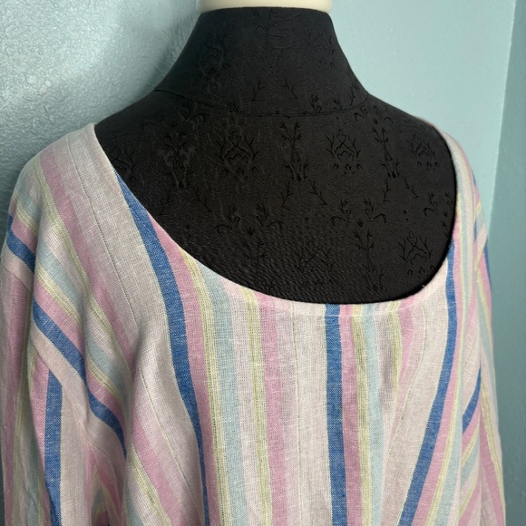 Jones & Co Jones New York Plus Size Linen Tunic Top Shirt Blouse - Picture 4 of 12